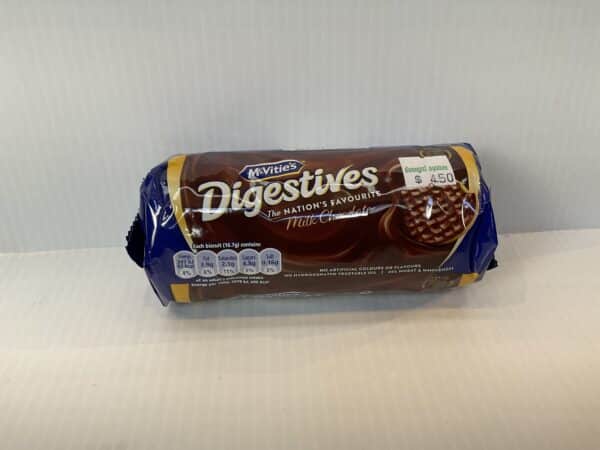 Scottish McVities Digestives Milk Choc pack, classic red-gold tartan, rich chocolate biscuits, £4.50; timeless tea tradition