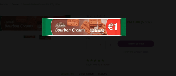 Bolands Bourbon Creams 125g