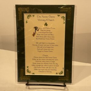 Notre Dame Victory Song 5x7 #92