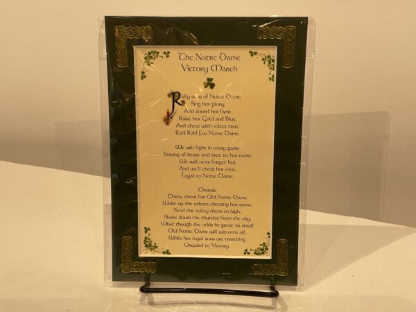 Notre Dame Victory Song 5x7 #92