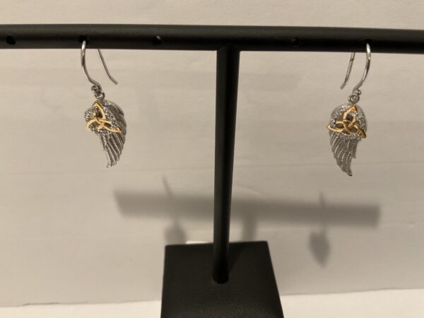 Earrings Drop Angel Wings BE41 - Image 3